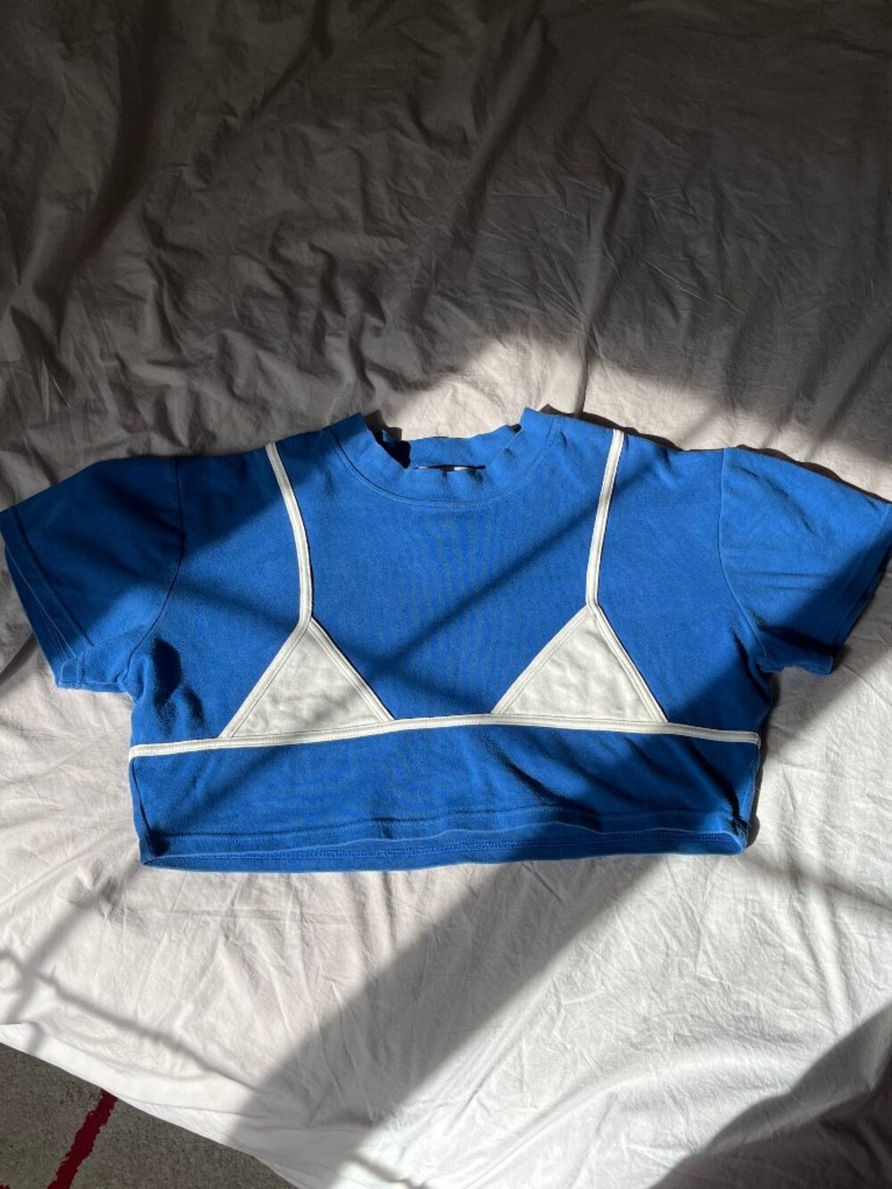 Fashion Brand Company Blue Bikini Bod Crop Tee